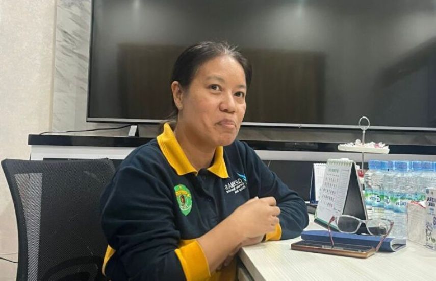 Tenaga Sanitasi Lingkungan Dinas Kesehatan (Dinkes) Kaltim, Carla. (Istimewa)