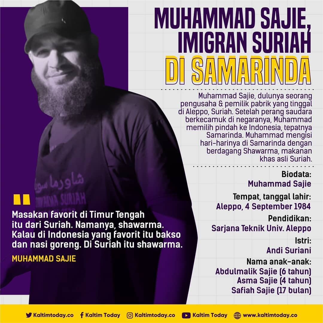 Muhammad Sajie, Imigran Suriah Bertahan Hidup dengan Jualan Shawarma di Samarinda