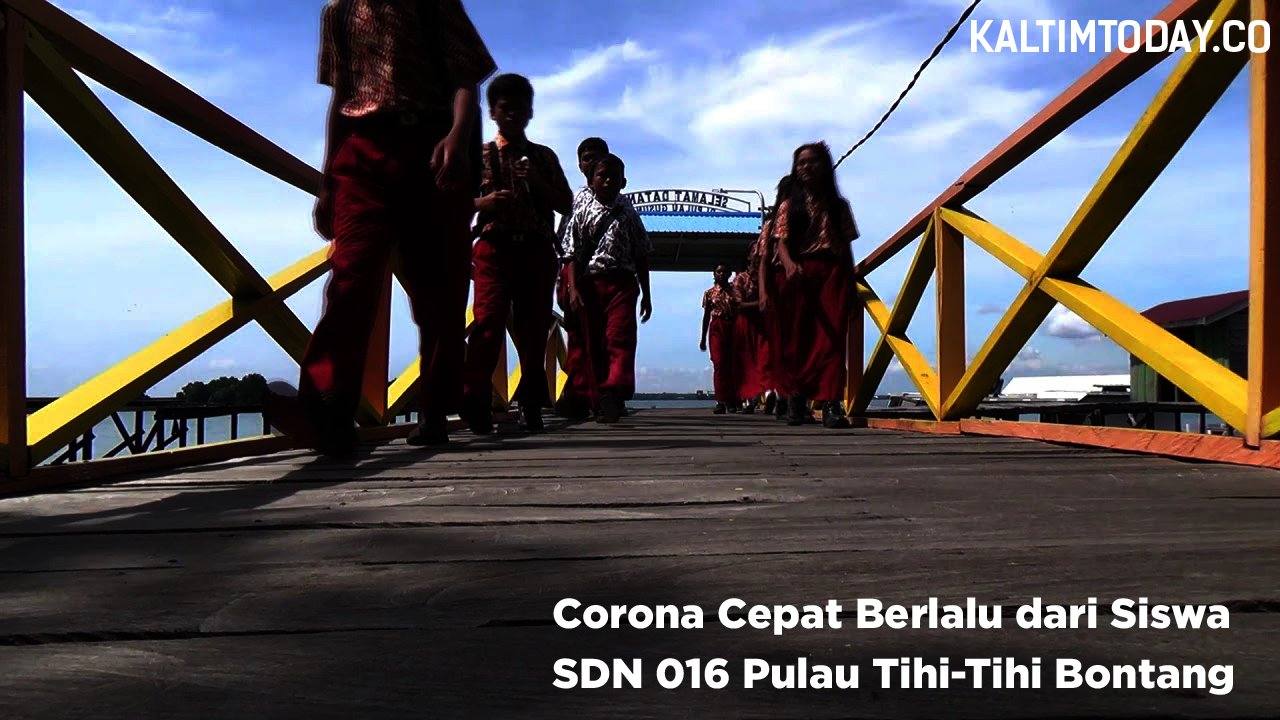 Corona Cepat Berlalu dari Siswa SDN 016 Pulau Tihi-Tihi Bontang