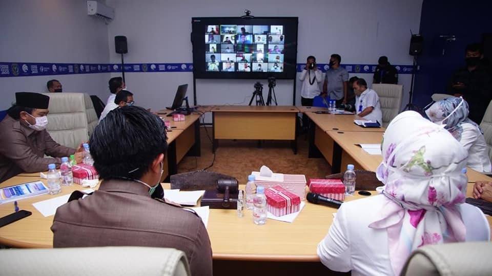DPRD Bontang Gelar Rapat Paripurna Menggunakan Video Conference
