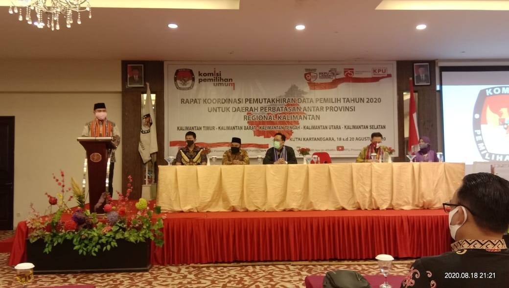 KPU Kukar Jadi Tuan Rumah Rakor Pemuktahiran Data Pemilih Daerah Perbatasan Antar Provinsi Regional Kalimantan