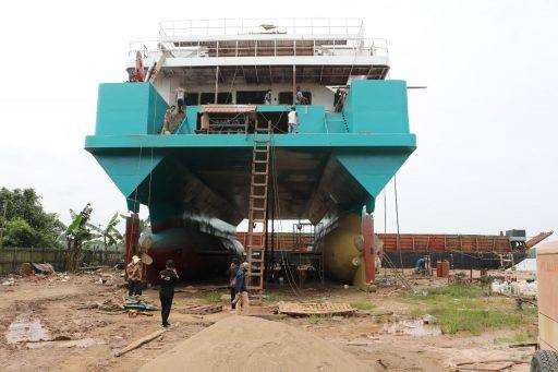 Pembuatan Kapal SWATH yang terletak di Anggana, Kutai Kartanegara. (Diskominfo Kukar)