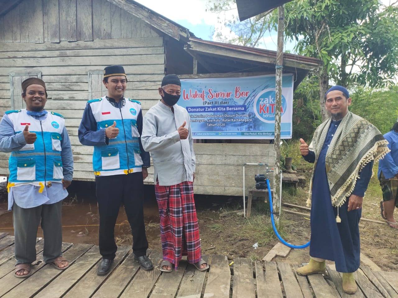 Lembaga Zakat Kita Bersama Launching Wakaf Sumur Bor untuk Muslim di Pedalaman Kukar