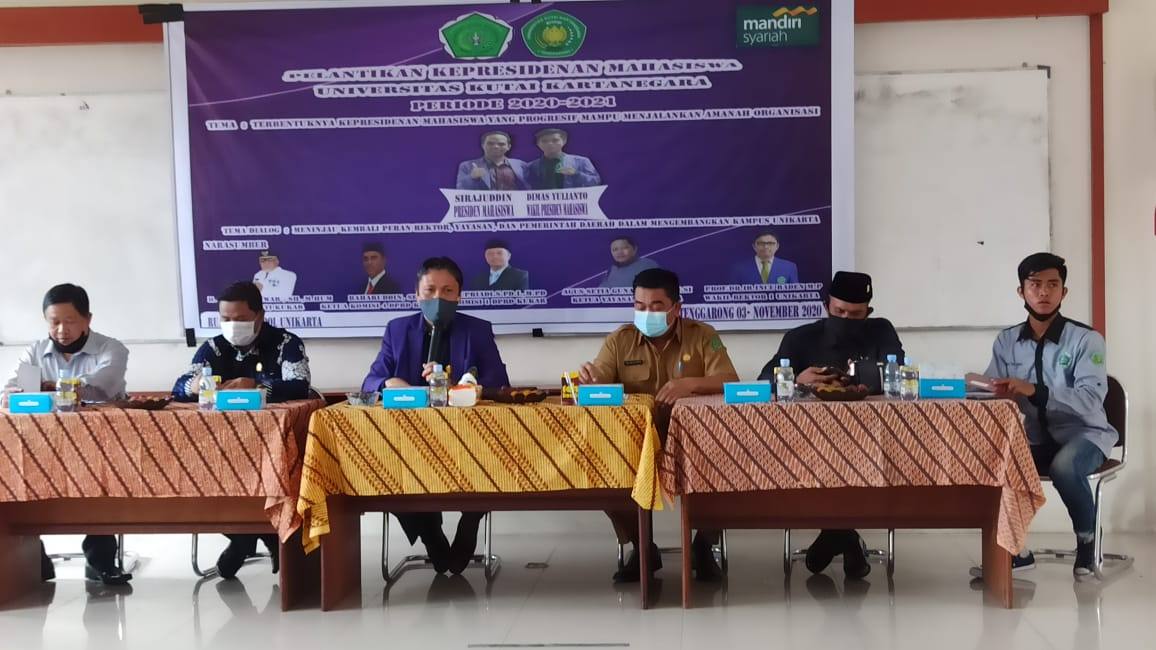 Ketua Komisi I dan IV DPRD Kukar Hadiri Dialog dan Pelantikan Kepresidenan Mahasiswa Unikarta