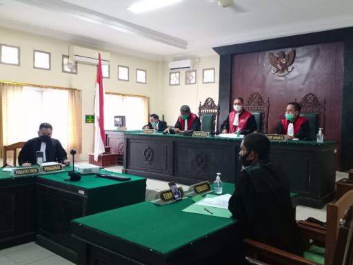 Suasana sidang pokok perkara pada Selasa (26/1/2021) di Pengadilan Negeri (PN) Samarinda.
