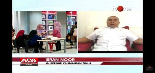 Tangkapan asli wawancara Isran Noor di Tv One.