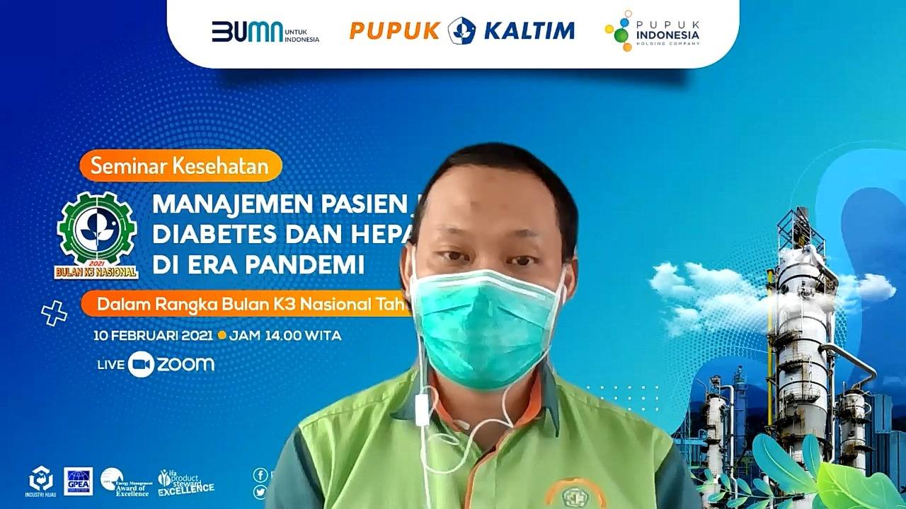 Bulan K3 Nasional, Pupuk Kaltim Gelar Webinar Manajemen Pasien Jantung, Diabetes dan Hepatitis B di Era Pandemi