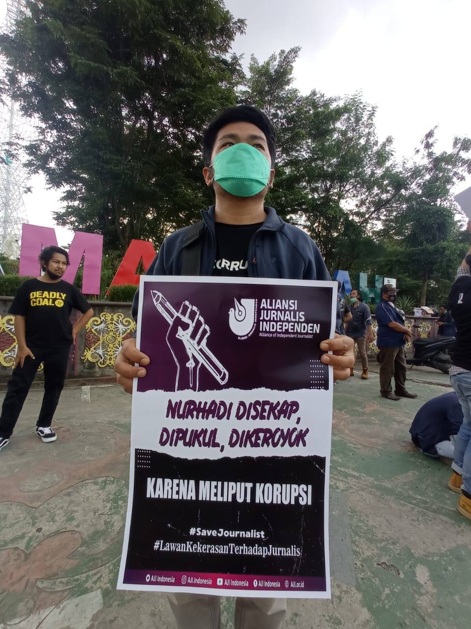 Gelar Aksi Solidaritas, AJI Samarinda Kutuk Kekerasan Terhadap Jurnalis Tempo Nurhadi