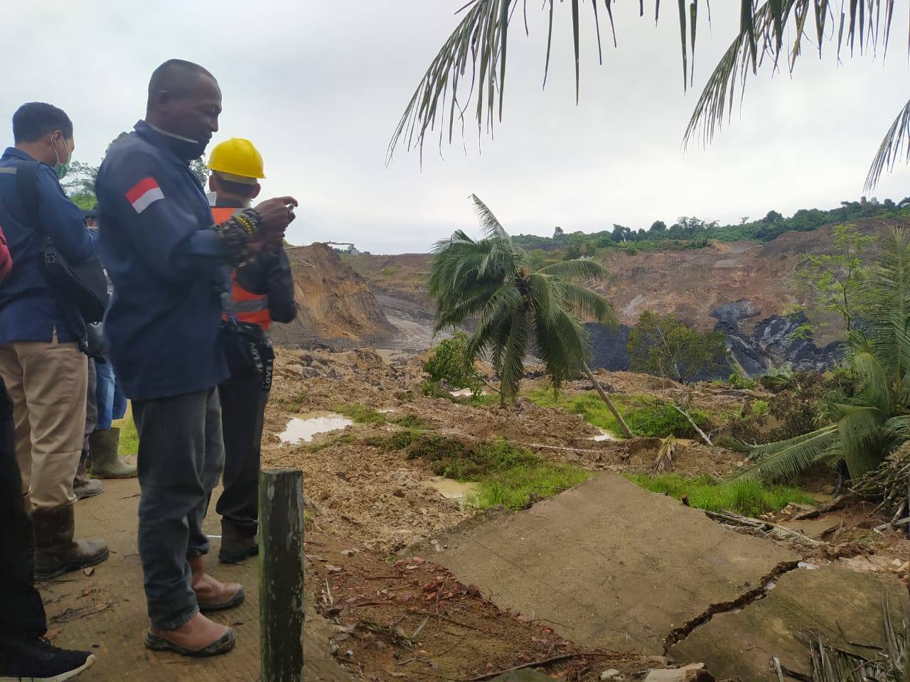 Longsor Akibat Tambang Batu Bara, OPD Teknis Tinjau Kembali Lokasi di Desa Manunggal Jaya
