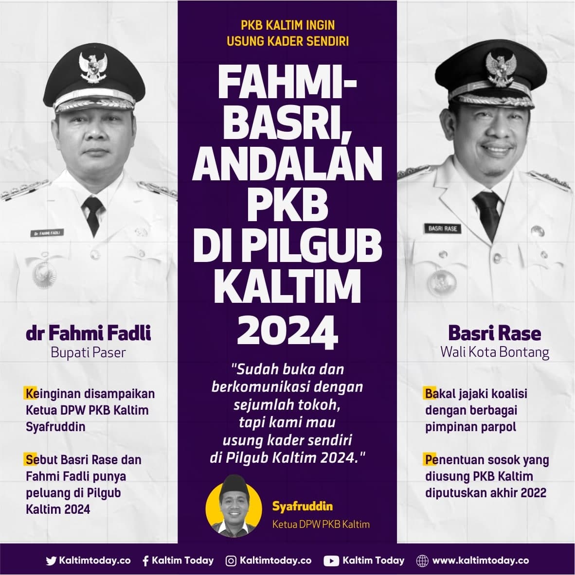 Fahmi-Basri, Andalan PKB di Pilgub Kaltim 2024