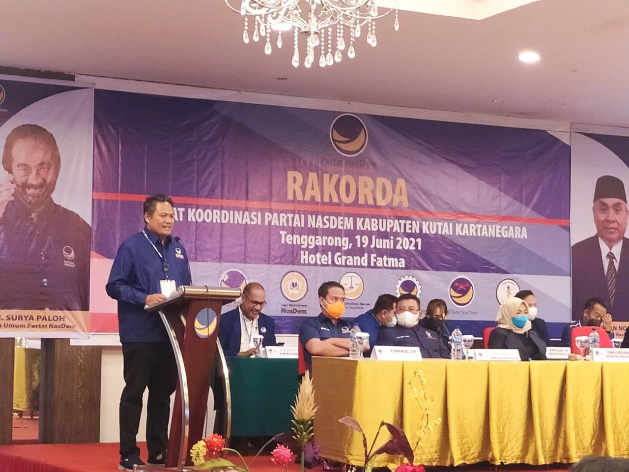 Gelar Rakorda, DPD Nasdem Kukar Rekomendasikan Isran Noor Ikut Konvensi Calon Presiden