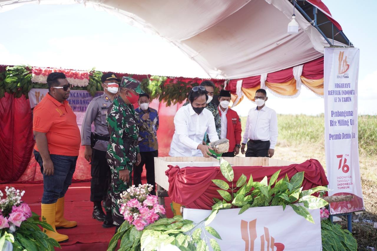 AGM Gelar Peletakan Batu Pertama Rice Milling di Babulu