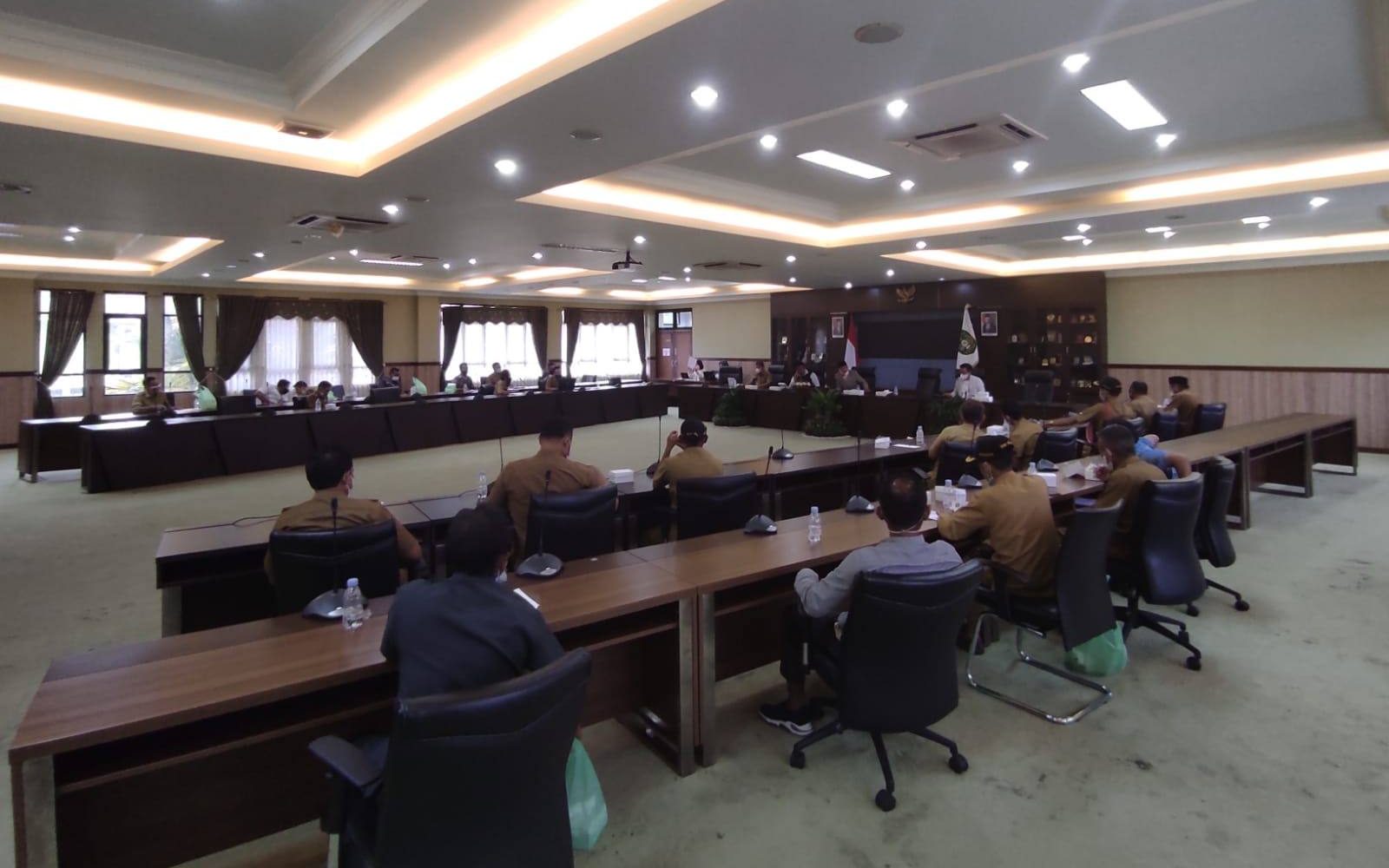 Rapat dengat penadat DPRD Kukar membahas tindak lanjut proses pemekaran wilayah Kecamatan Muara Kaman. (Selasa,03/08/2021).