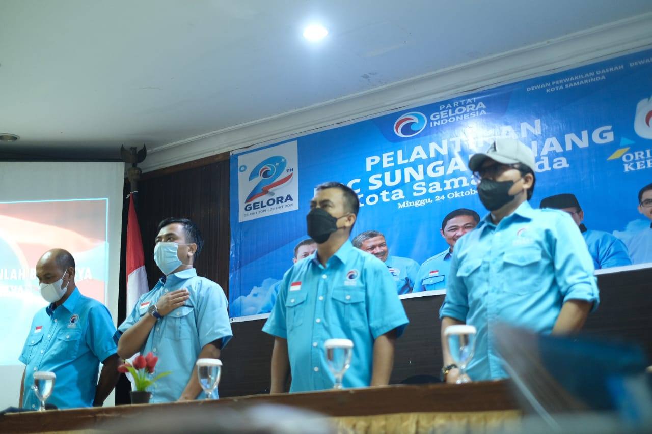 Dokumentasi Pelantikan Partai Gelora DPC Sungai Pinang, Minggu (24/10/2021).