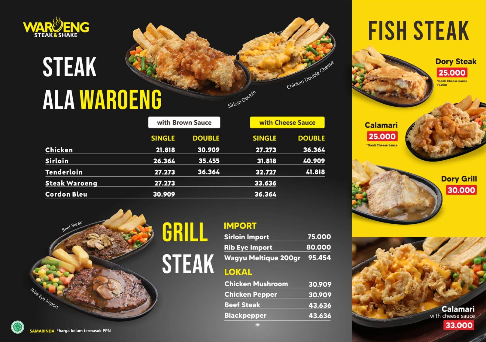 Waroeng Steak and Shake hadirkan menu steak dengan harga terjangkau. (Istimewa).