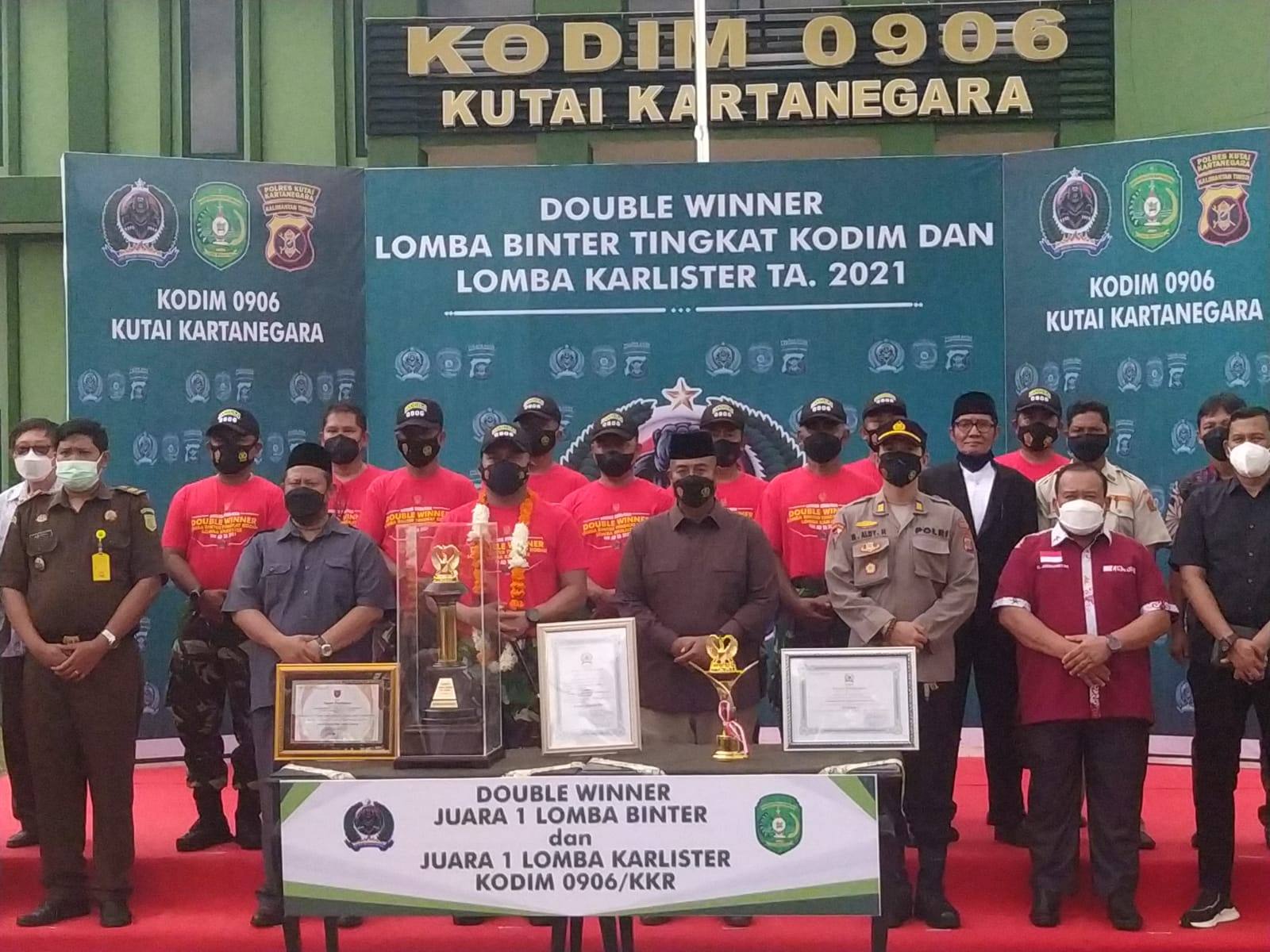 Kodim 0906/KKR Raih Double Winner Lomba Tingkat Nasional, Bupati Kukar: Ini Sejarah Pertama