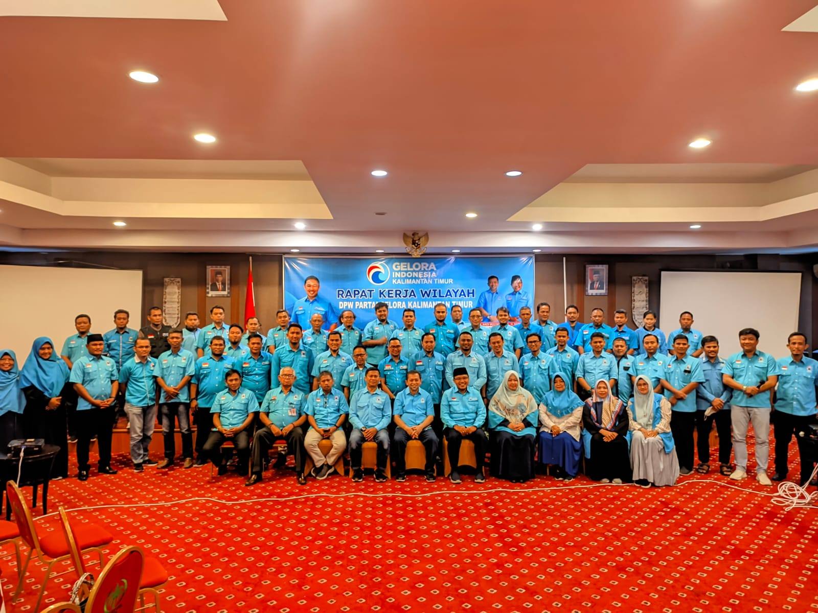 Rapat koordinasi wilayah (Rakorwil) Partai Gelora se-Kaltim digelar di Hotel Grand Sawit Samarinda, Minggu (27/3/2022). (Dok Istimewa)