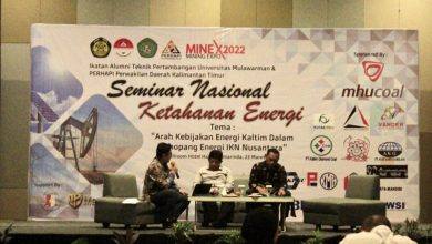 Ikatan Keluarga Alumni Teknik Pertambangan Unmul menggelar seminar nasional ketahanan energi menghadirkan narasumber ahli di Hotel Harris Samarinda, Rabu (23/3/2022).