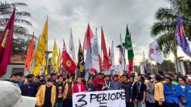 Mahasiswa di Samarinda menolak perpanajngan masa jabatan presiden jadi 3 periode. (Istimewa)