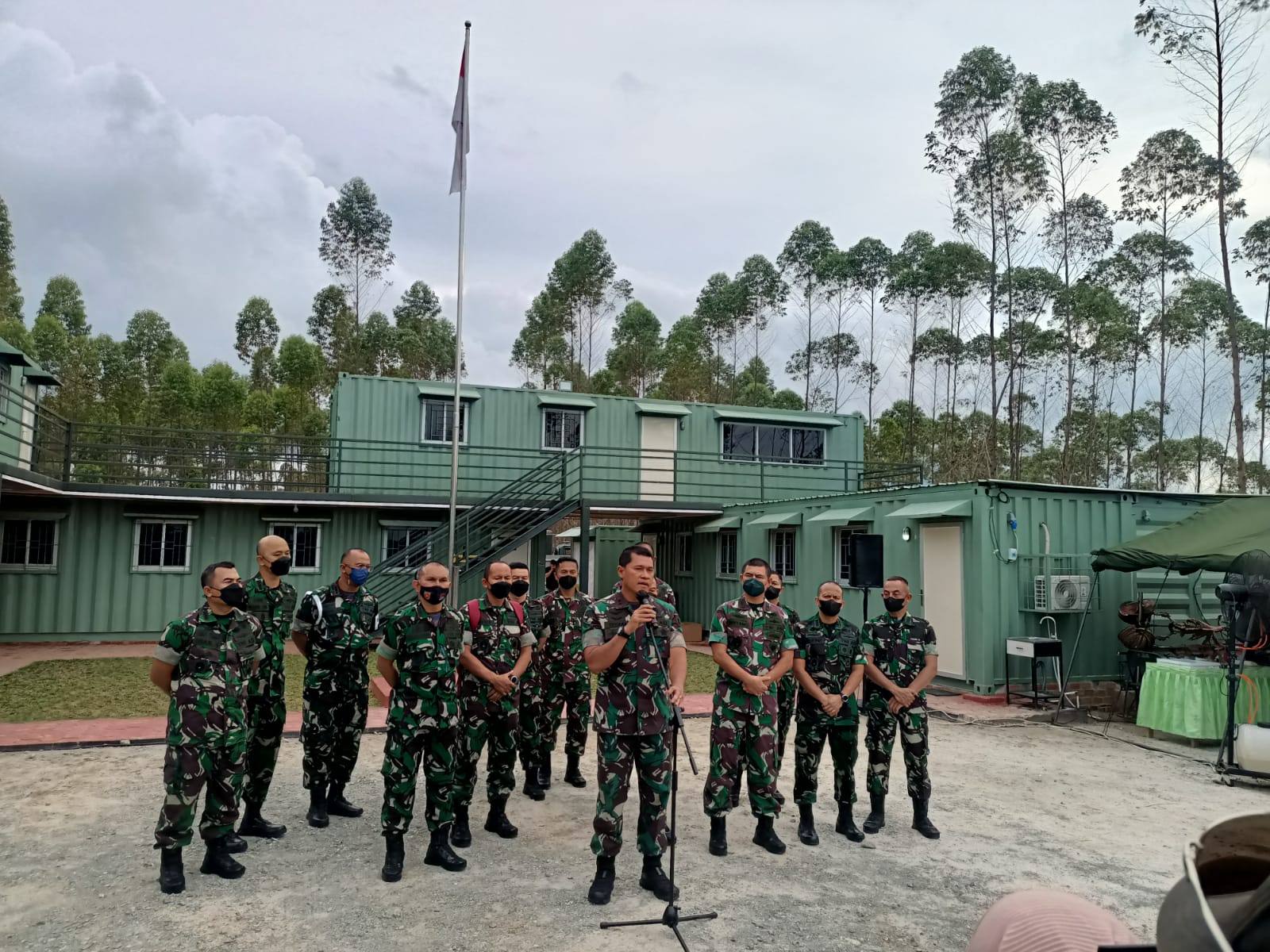 Pakai Kontainer, Kodam VI Mulawarman Bangun Posko Pengamanan di IKN