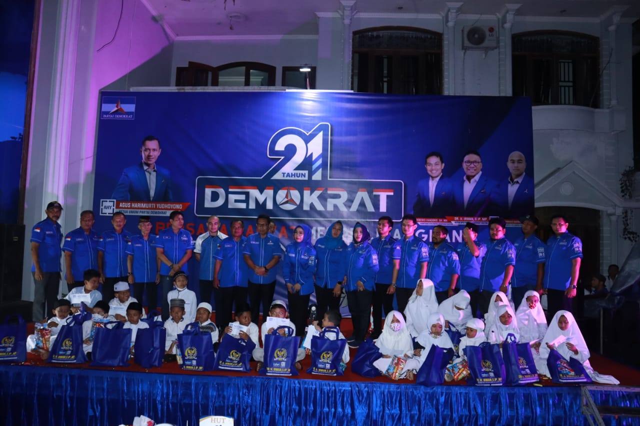 Pengurus DPD Partai Demokrat Kaltim mengadakan syukuran HUT ke-21 Partai Demokrat, Jumat (9/9/22).