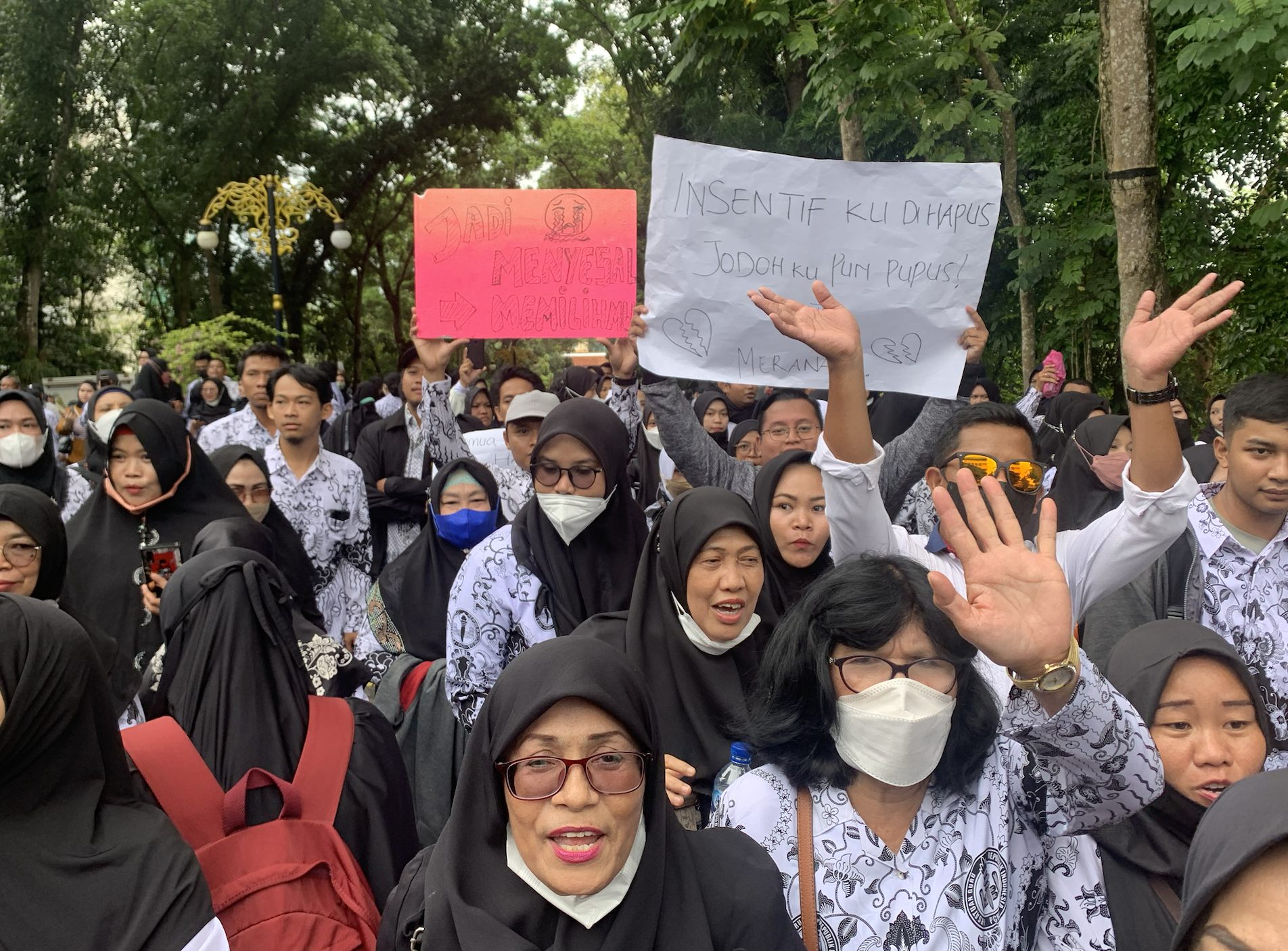 Ribuan Guru Demo di Balai Kota Samarinda, Andi Harun Mengaku Tidak Menghapus Insentif