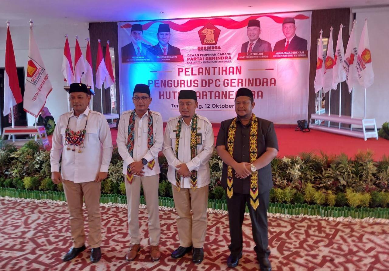 Alif Turiadi Dilantik Ketua DPC Partai Gerindra, Ketua DPRD Kukar Ucapkan Selamat