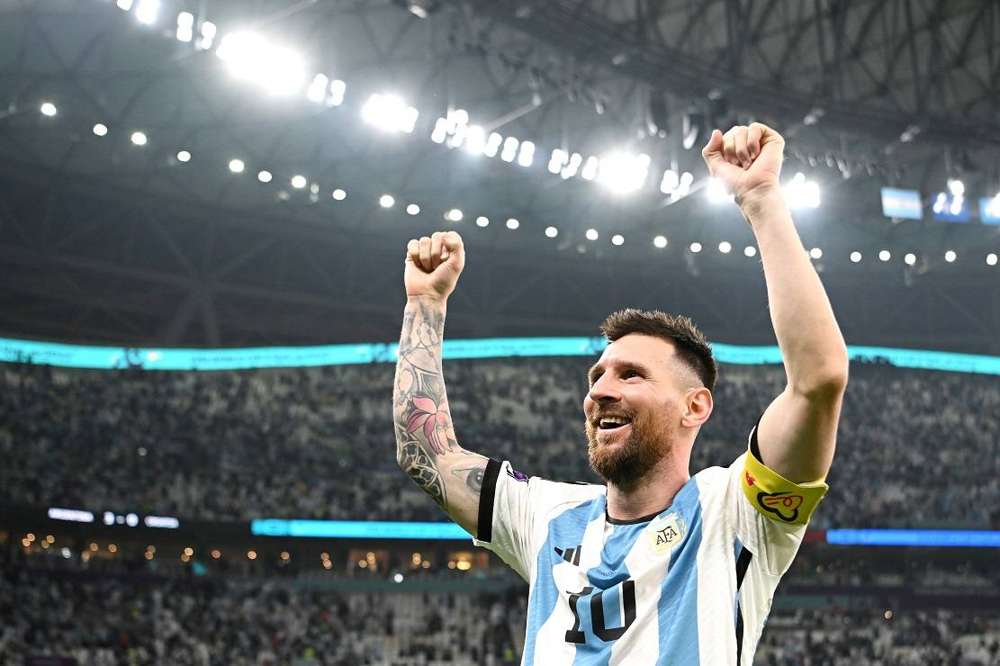 Kapten Timnas Argentina di Piala Dunia 2022, Lionel Messi.