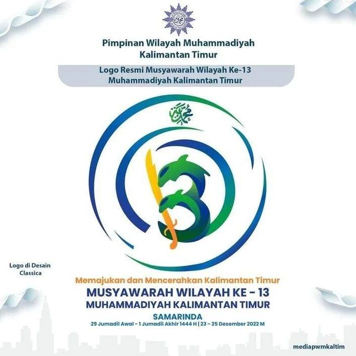 Logo resmi Muswil Pengurus Wilayah Muhammadiyah Kaltim 2022.