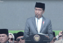 Presiden Jokowi memberikan pujian atas kontribusi NU terhadap Indonesia. (Youtube Setneg)
