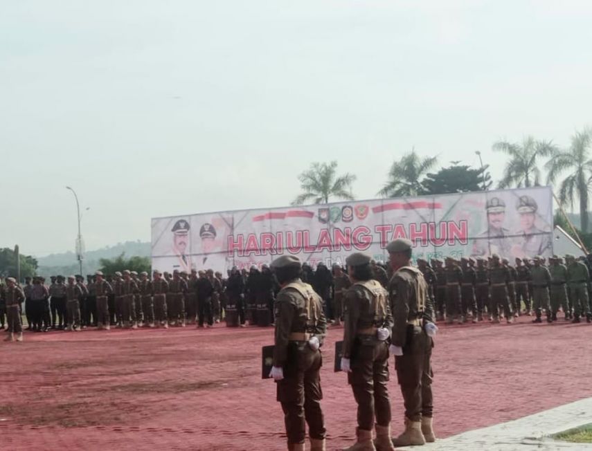 HUT Satpol PP dan Satlinmas, Bupati Kukar Berpesan Perlu Lakukan Koordinasi dengan TNI-Polri
