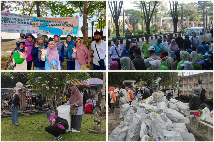 Forum Bank Sampah Kota Samarinda Kerjasama dengan DLH Kaltim Gelar Aksi Pungut dan Pilah Sampah Tepian Mahakam 2023