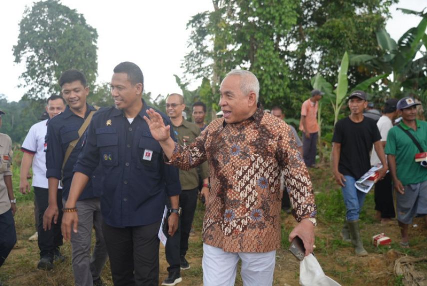 Tim Setmilpres Tinjau Perkebunan Rakyat, Terbentang 30 Hektare Perkebunan Sawit di Kelurahan Sepan