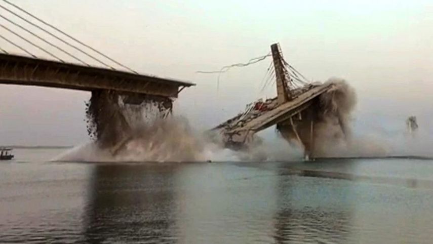 Viral Insiden Jembatan Runtuh di India Kembali Terjadi untuk Kedua Kalinya