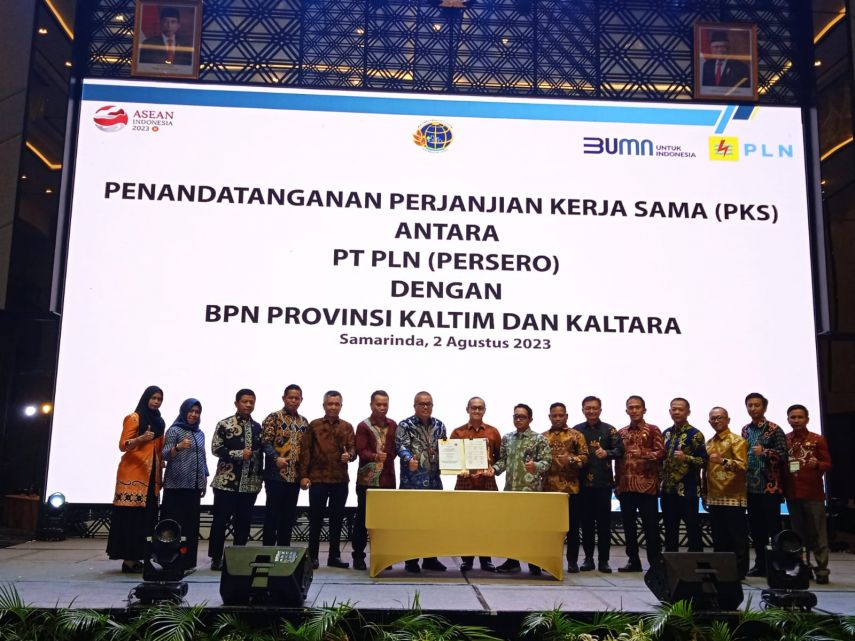 BPN Kaltim-Kaltara dan PT PLN Tandatangani Kerjasama untuk Percepatan Sertifikasi Aset Negara di Kalimantan