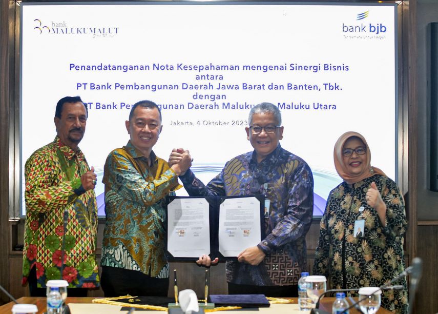 Dorong Sinergitas BPD, bank bjb dan Bank Maluku Malut Teken MoU Sinergi Bisnis