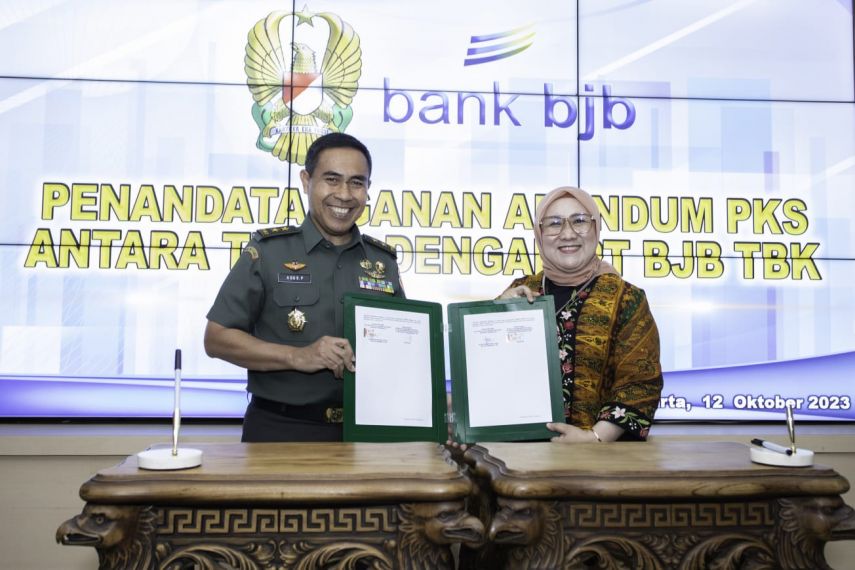 Perkuat Sinergi, bank bjb Tanda Tangani Adendum Perpanjangan PKS dengan TNI AD