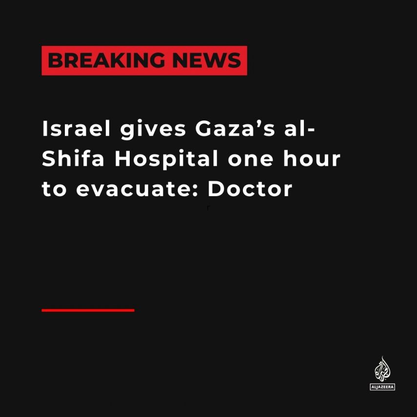 Darurat! Israel Beri Waktu 1 Jam untuk Dokter dan Pasien Rumah Sakit Al Shifa di Evakuasi dari Gaza