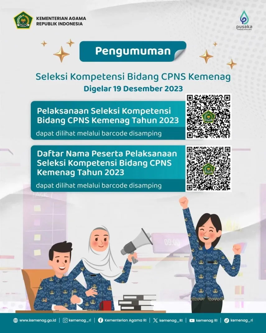 SKB CPNS Kemenag Dilaksanakan 19 Desember 2023, Berikut Tata Tertib dan Dokumen Persyaratan