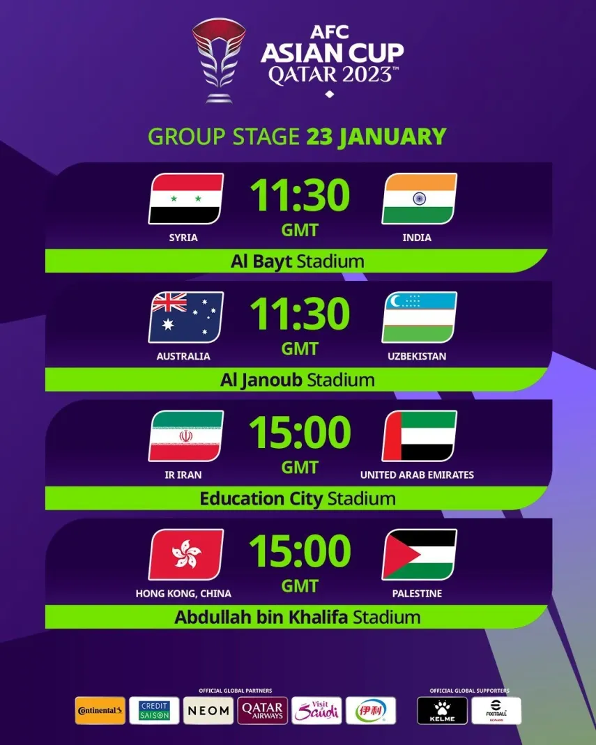 Berikut Jadwal dan Link Nonton Piala Asia 2023 Malam Ini: 2 Laga Jadi Penentu Timnas Indonesia Lolos