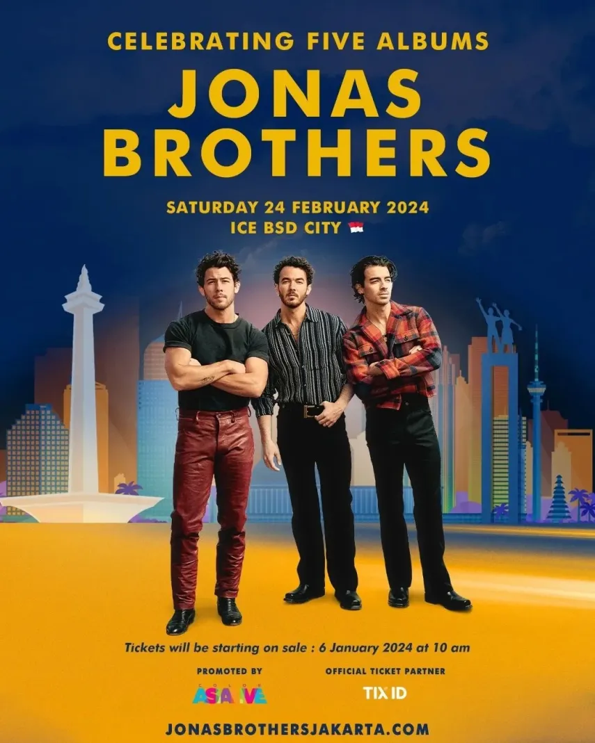 Siap-Siap! Cek Harga Tiket dan Seatplan Konser Jonas Brothers Jakarta 2024 yang Mulai Dijual 6 Januari