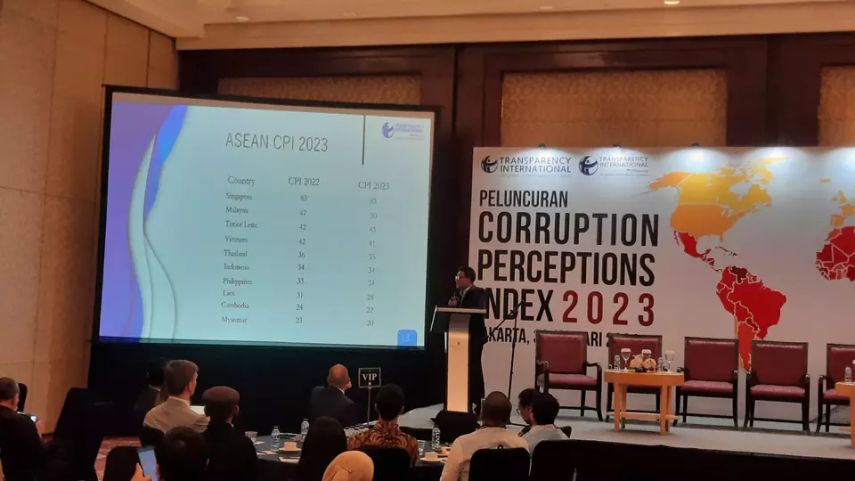 Transparency International: Indeks Persepsi Korupsi Indonesia pada 2023 Stagnan di Angka 34