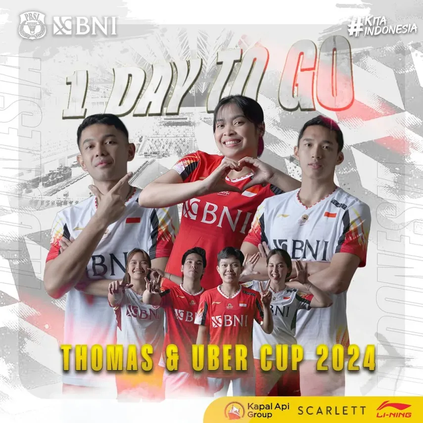 Hari Ini 27 April: Link Nonton Tim Indonesia di Thomas Cup dan Uber Cup 2024 