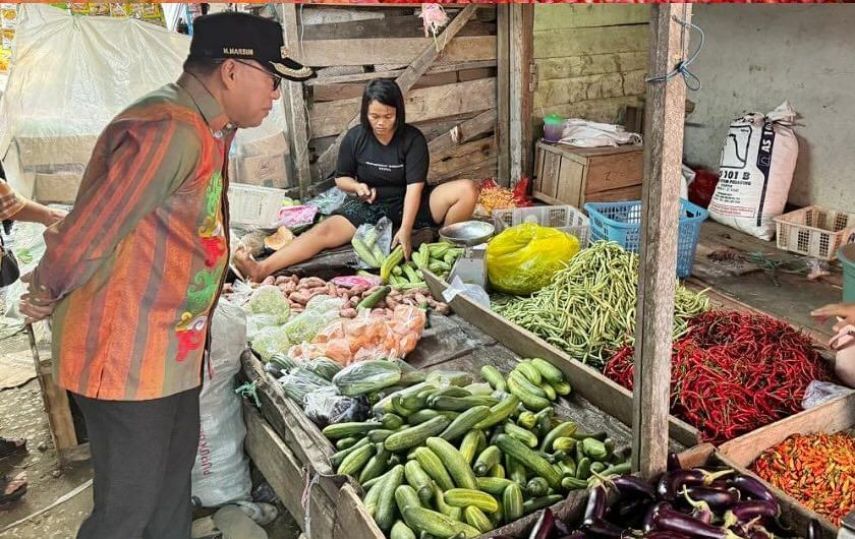 Pj Bupati PPU Pantau Ketersediaan dan Harga Bahan Pokok di Pasar Waru