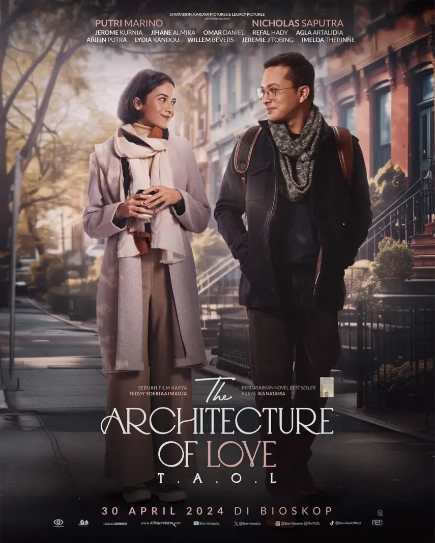 Sinopsis dan Pemain Film “The Architecture of Love”, Bertemunya Cinta Sang Arsitek dan Penulis di New York