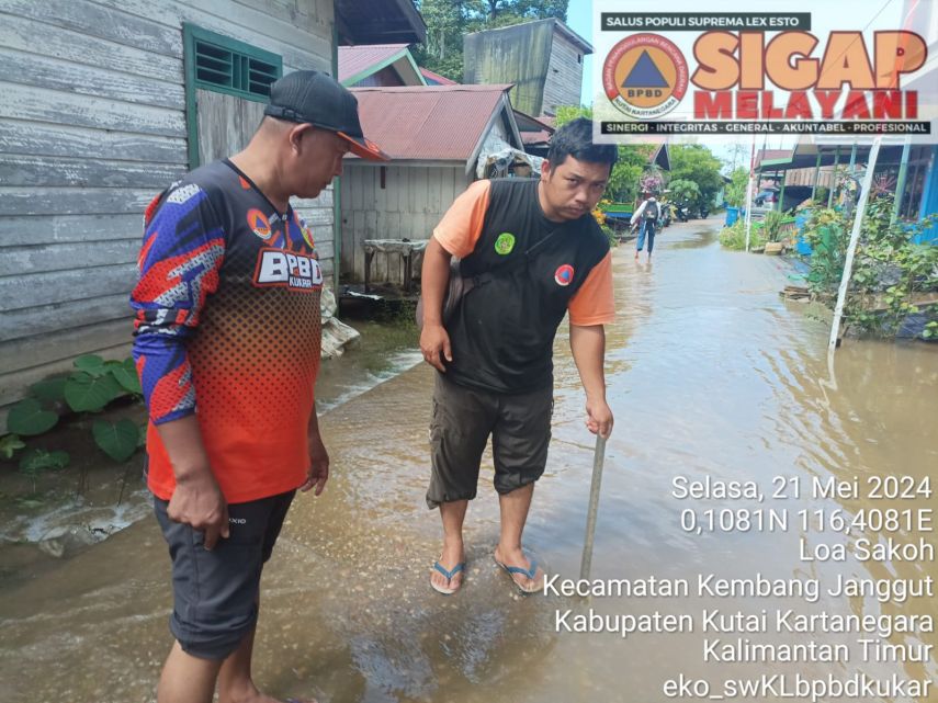 Banjir Kiriman di Kembang Janggut Berangsur Surut