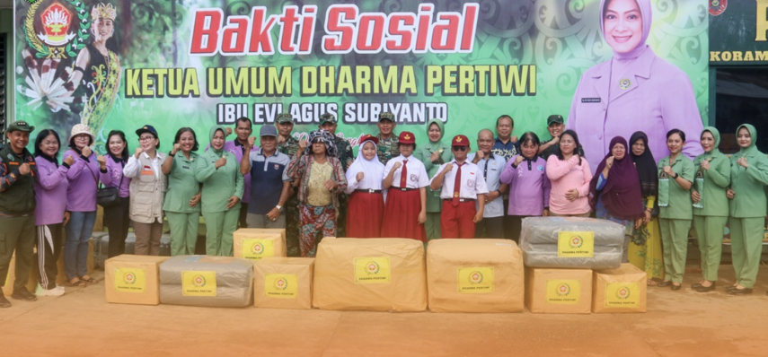 Bantuan Dharma Pertiwi dan Persit KCK Bantu Pulihkan Semangat Korban Banjir Mahulu