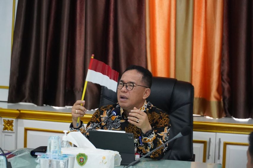 Pj Bupati PPU Pimpin Rapat Persiapan Kirab Bendera Merah Putih 2024