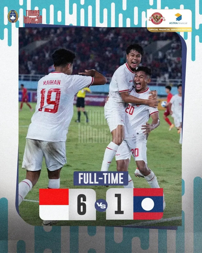 Taklukan Laos 6-1, Timnas Indonesia U-16 Melaju ke Semifinal Piala AFF 2024