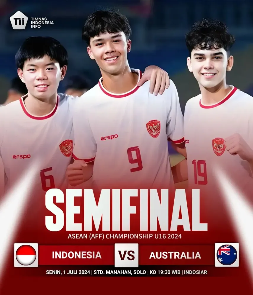 Kick Off Malam Ini! Link Nonton Semifinal Piala AFF U16 2024, Timnas Indonesia vs Australia